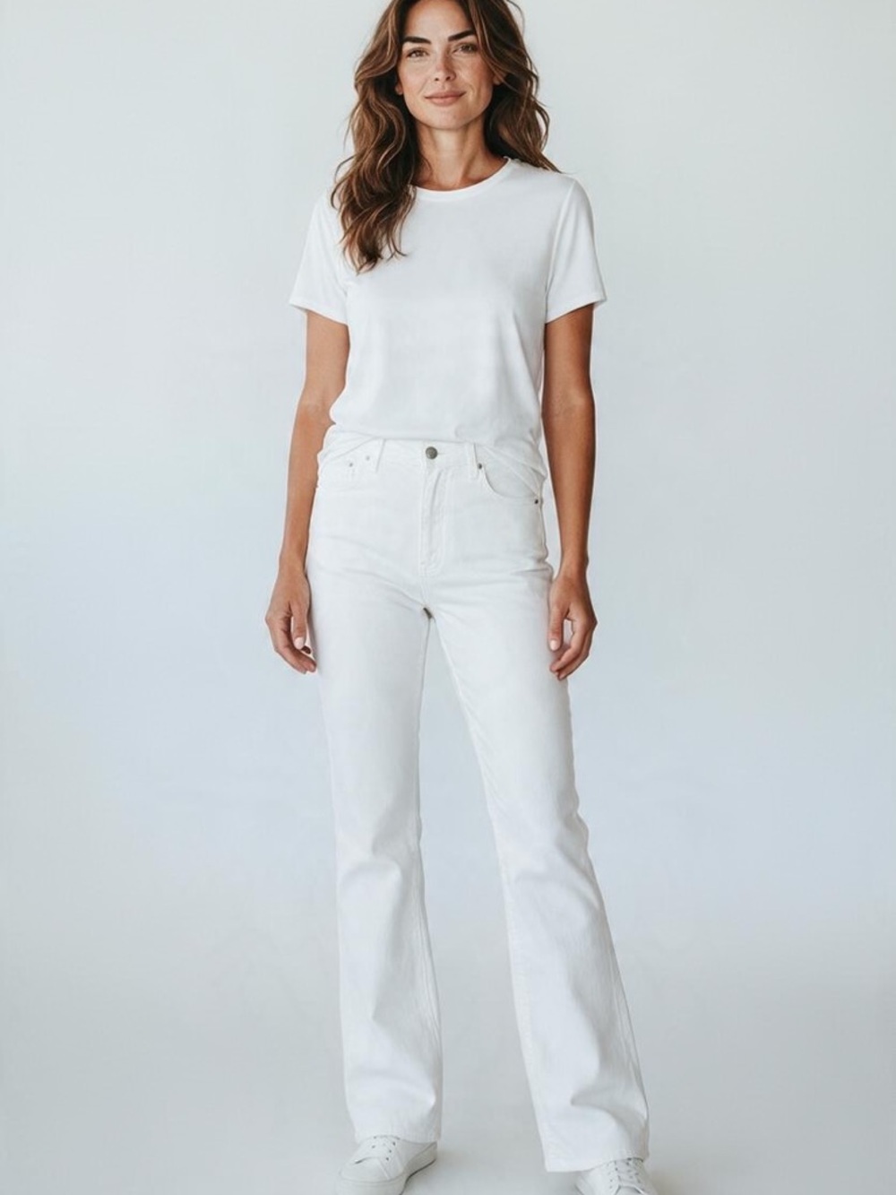 Ag Adriano Goldschmied White High-Rise Straight Jeans